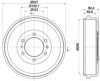 HELLA 8DT 355 302-661 Brake Drum